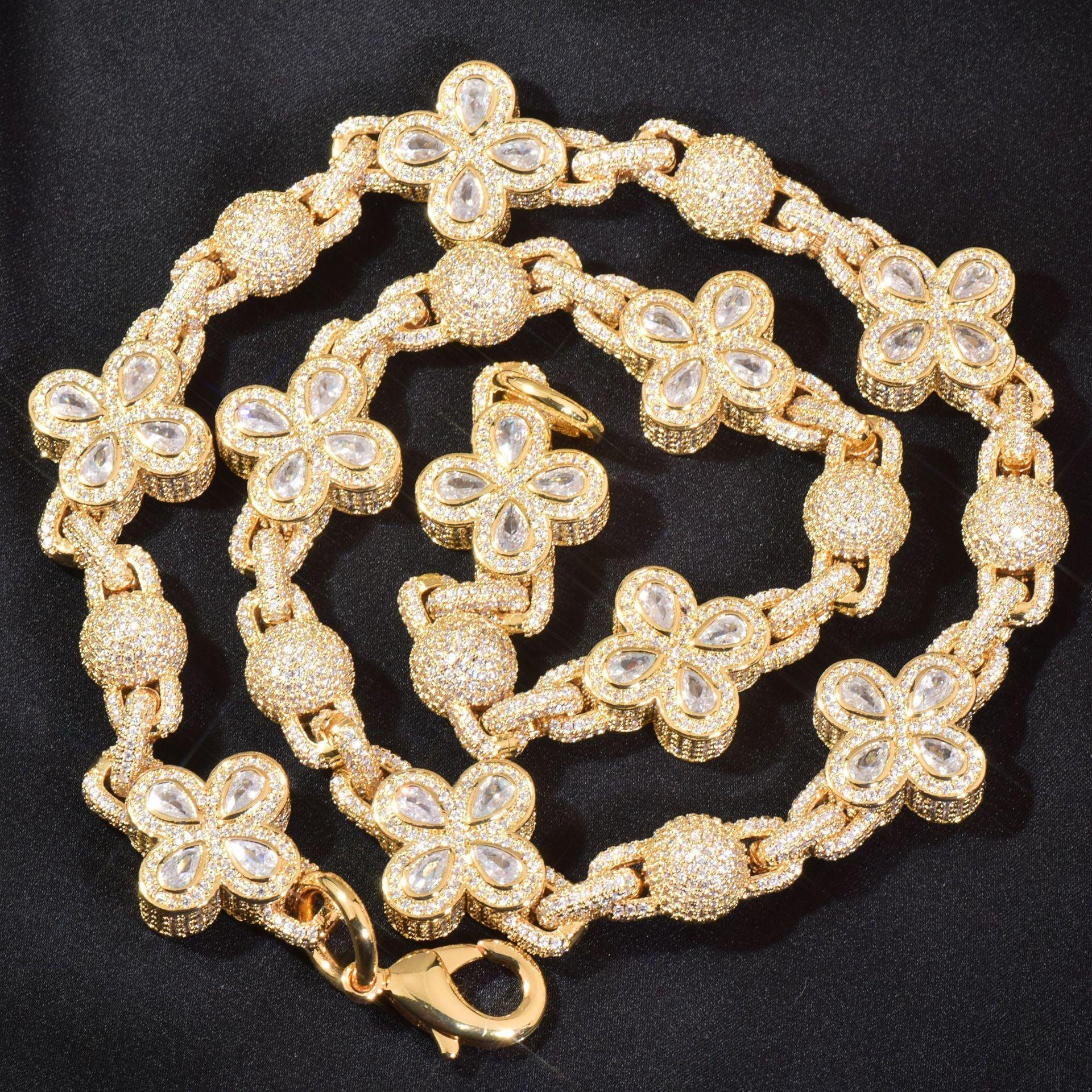 Iced Out Bubble Zircon Necklace for Men | Hip Hop Fashion Jewelry | Caratix Jewelry - CaratixJewelry